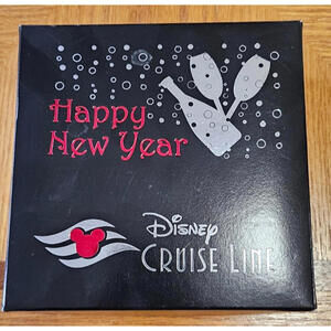 Disney Cruise Line Mickey Celebrating Happy new Year- Empty   Gift Box-6x6x2